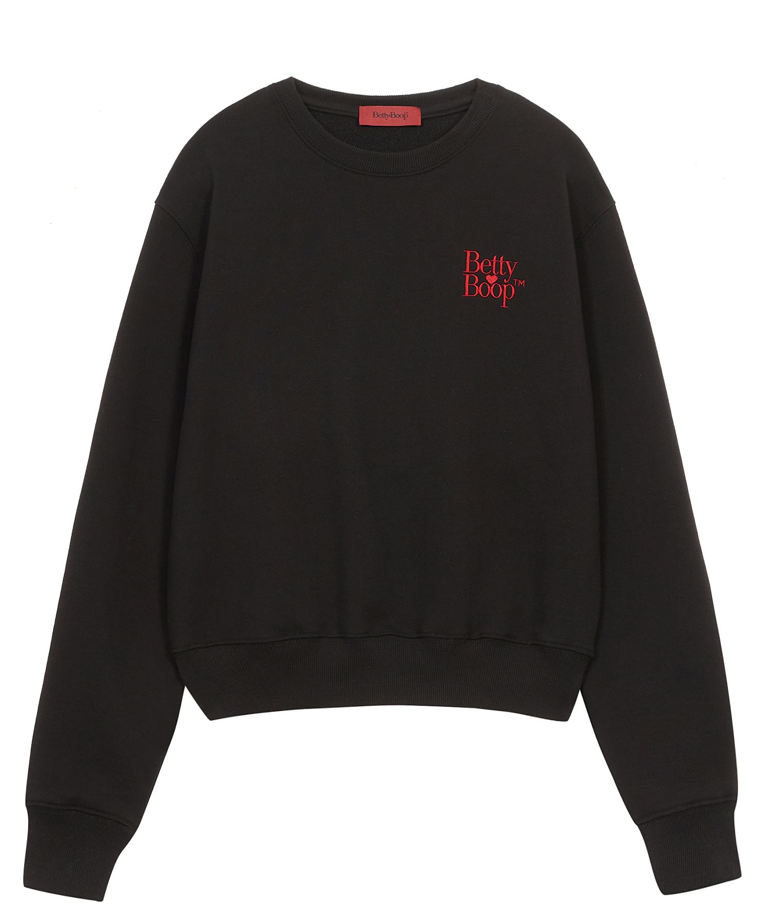 MUSINSA | ULKIN CANVAS Betty Boop Square Logo Sweatshirt_Black
