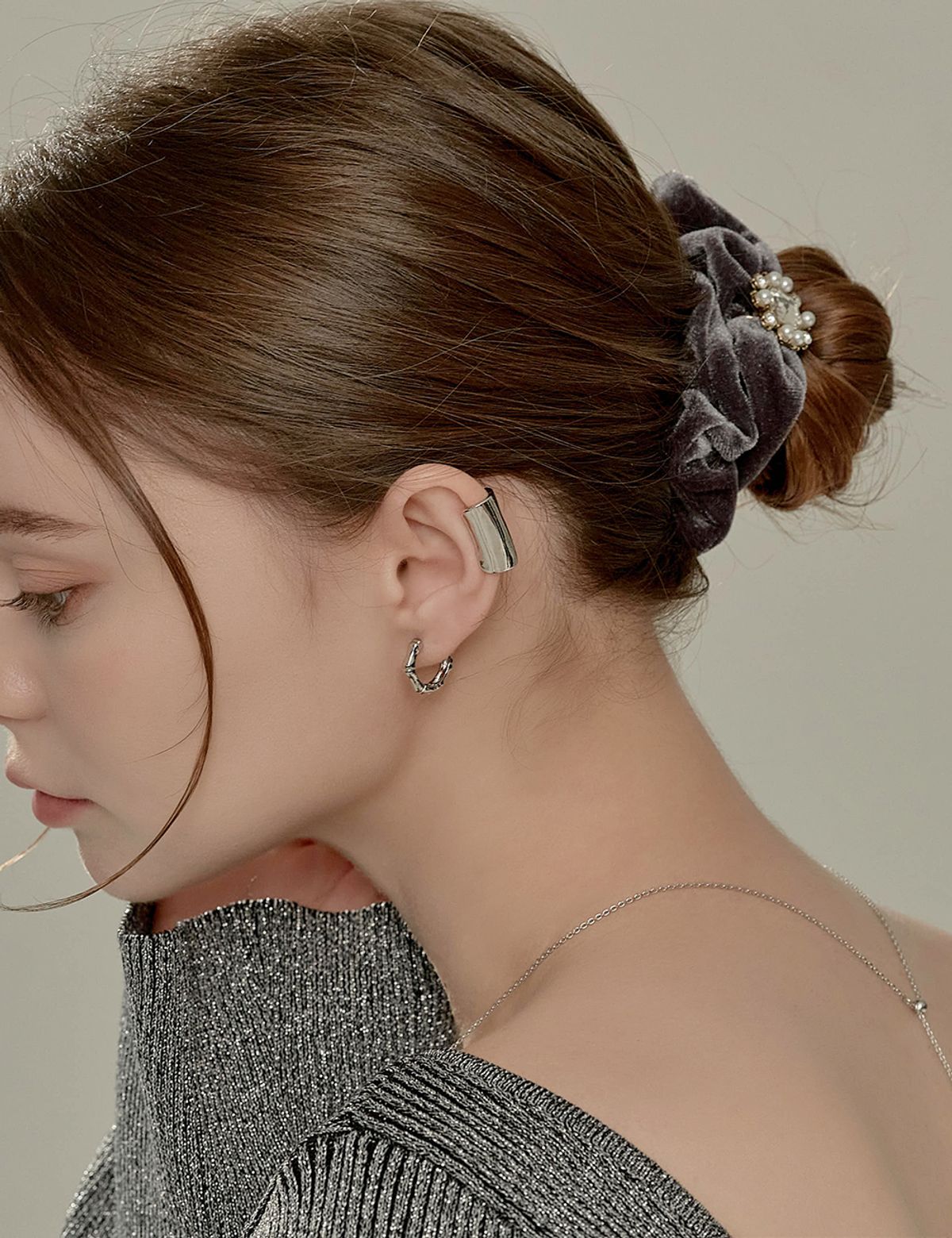 베스티(BESTY) [18k골드무니켈도금] 노블 아우라 이어커프 (Noble Aura Earcuff)