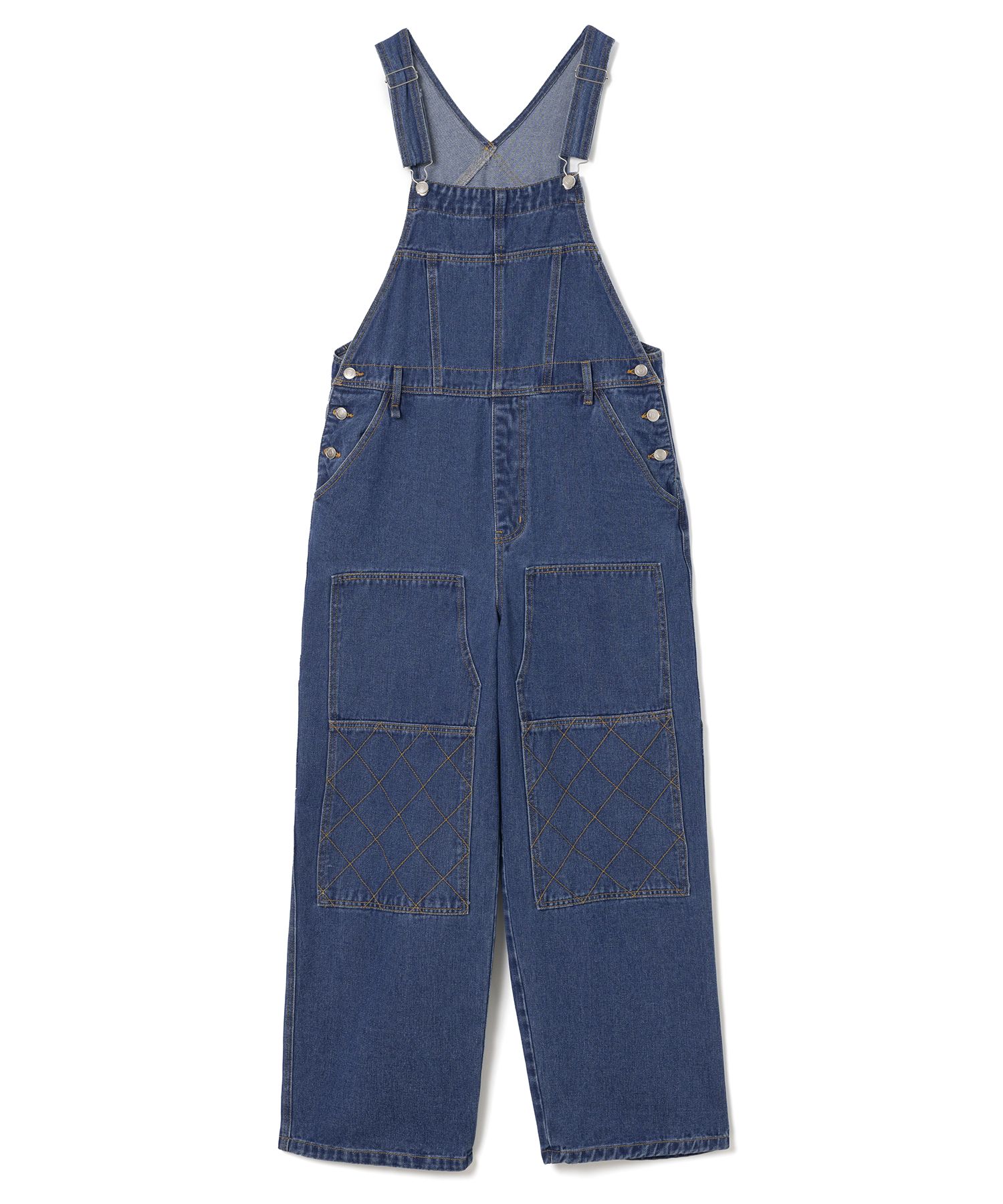 MILLO WOMEN ■ Double Knee Cross Overalls デニム MUSINSA | MILLO WOMEN Double knee Cross Overalls [Blue]
