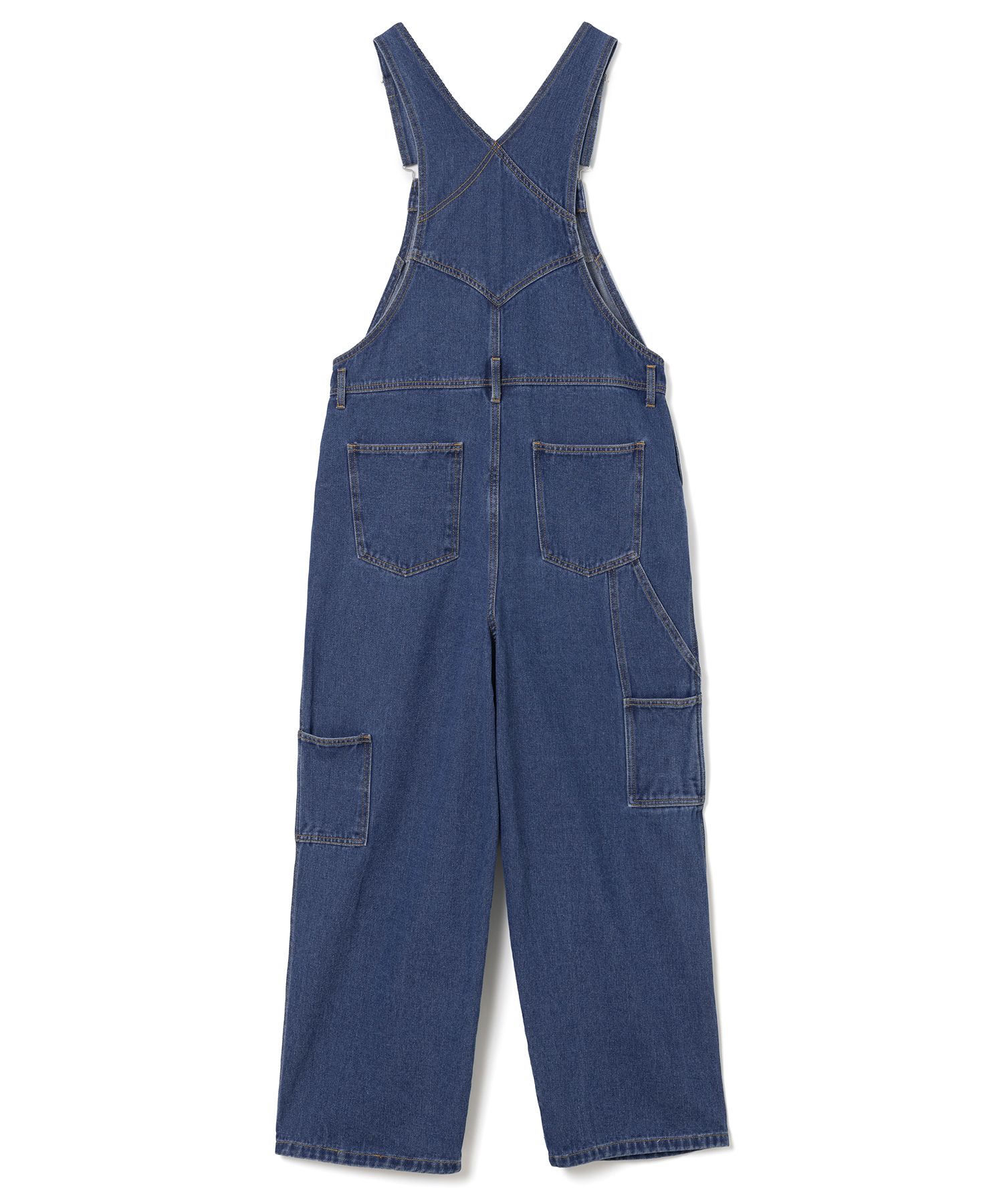 MILLO WOMEN ■ Double Knee Cross Overalls デニム MUSINSA公式 | MILLO WOMEN Double knee Cross Overalls [Blue]