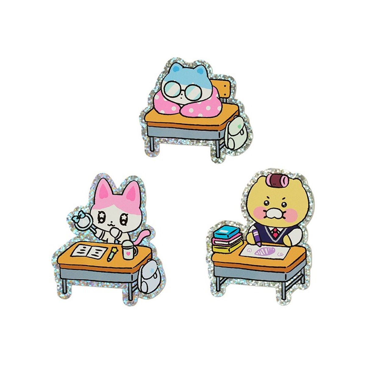 카카오프렌즈(KAKAO FRIENDS) 세비지 글리터 스티커(핑크)_프렌즈