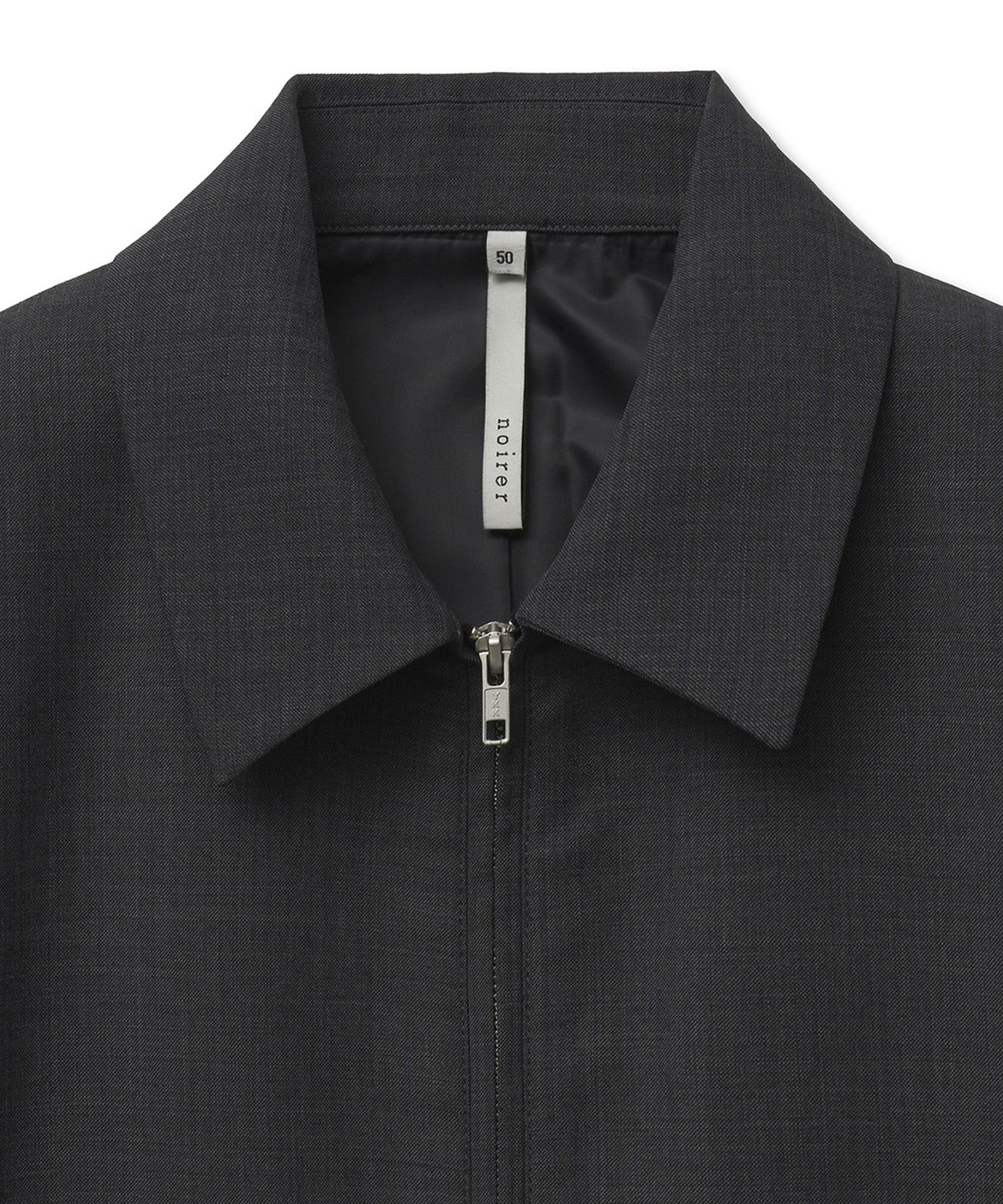 노이어(NOIRER) 울 집업 크롭 자켓 (그레이)