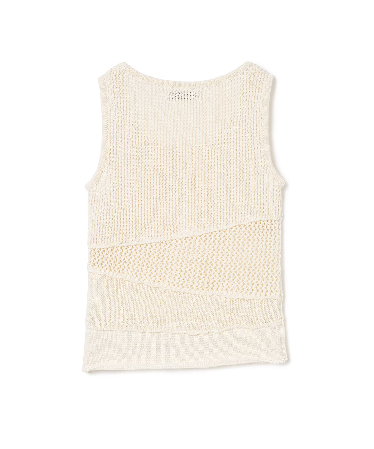 밀로 우먼(MILLO WOMEN) 믹스드 니트 슬리브리스 [아이보리]