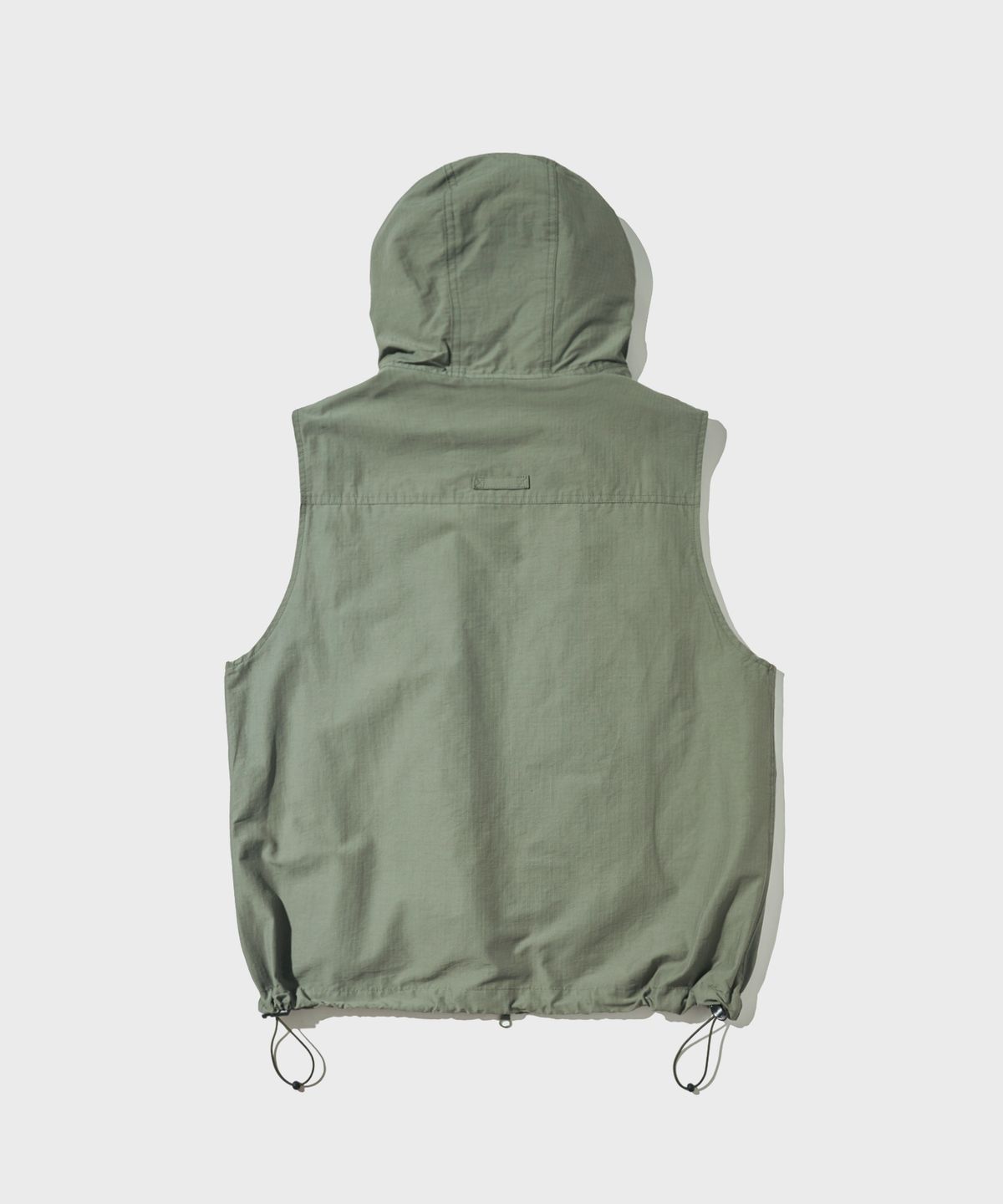 아웃스탠딩(OUTSTANDING) SAFARI HOOD VEST_L.GREEN