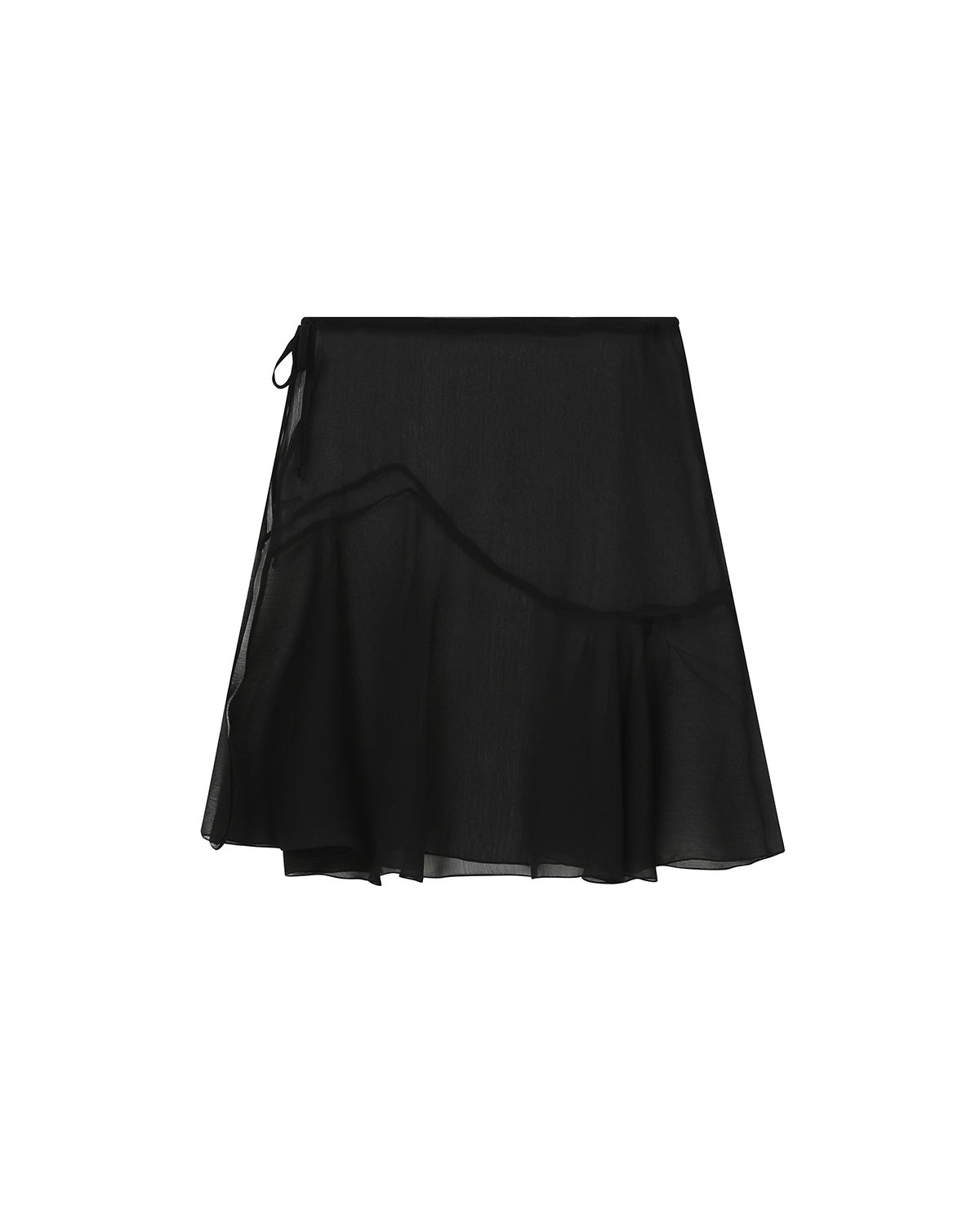 【Miseki SEOUL】Midi wrap skirt MUSINSA | MISEKI SEOUL Sheer layered wrap skirt BLACK
