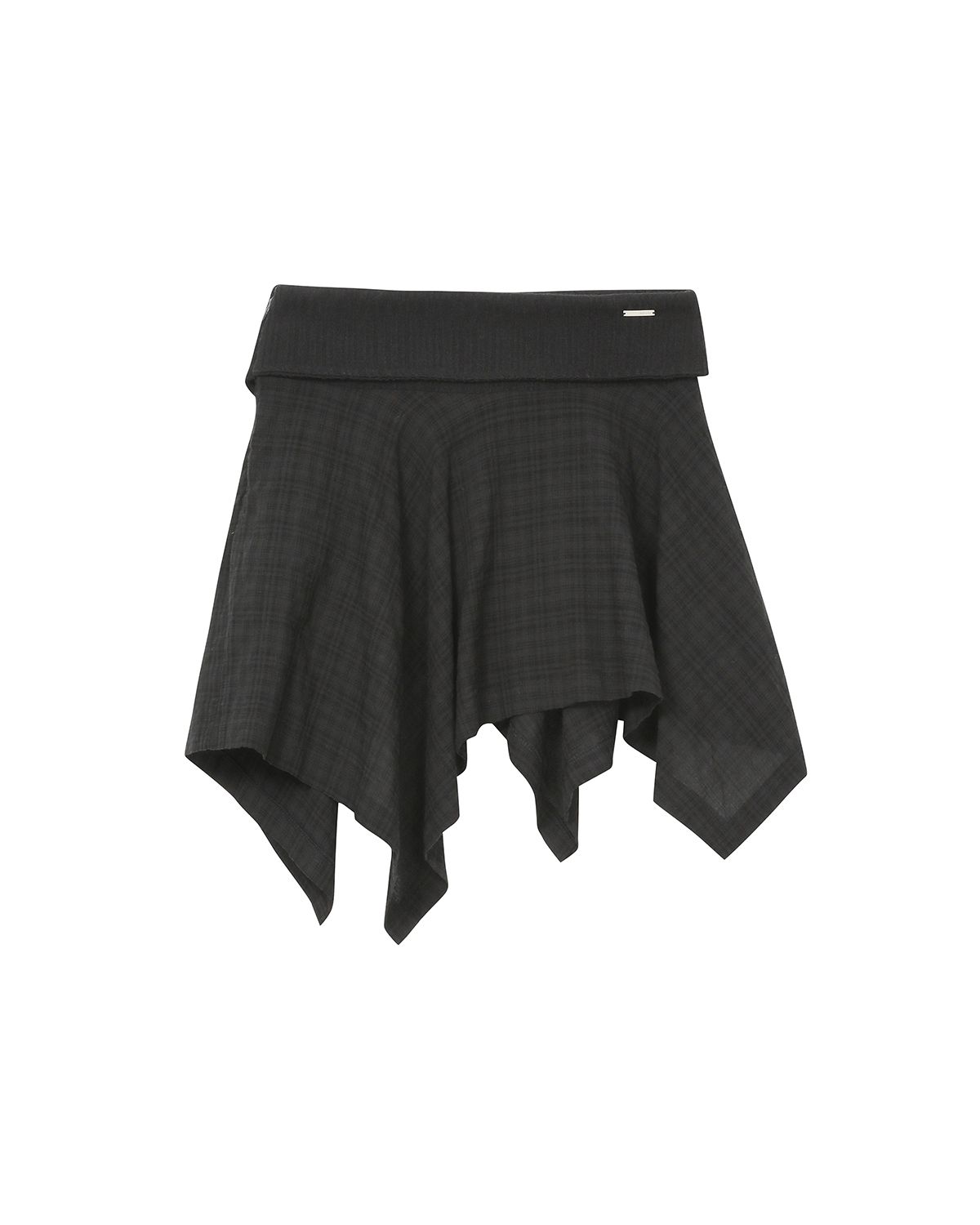 미세키서울(MISEKI SEOUL) Unbalanced flow mini skirt CHECK