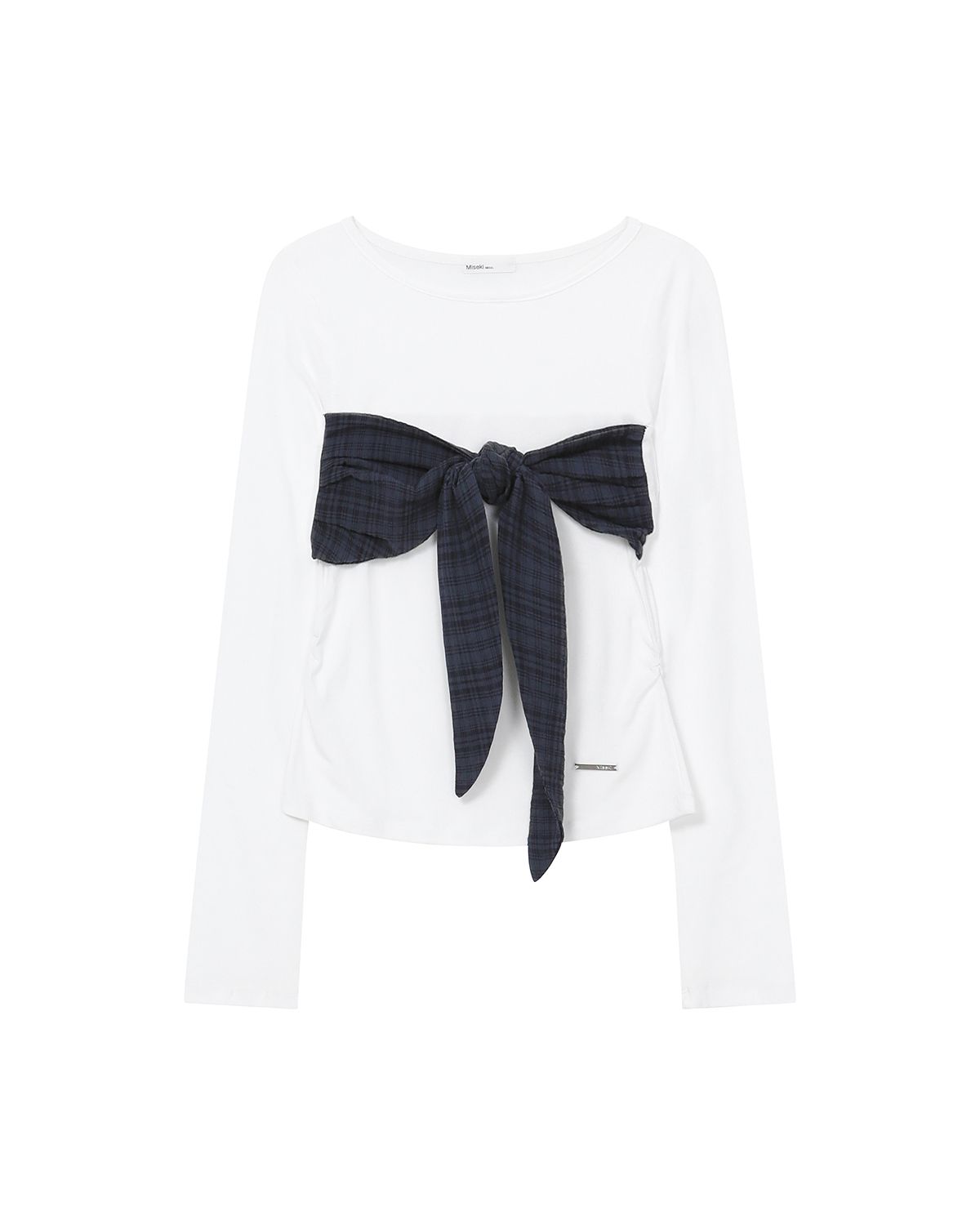 미세키서울(MISEKI SEOUL) Check tie long sleeve WHITE