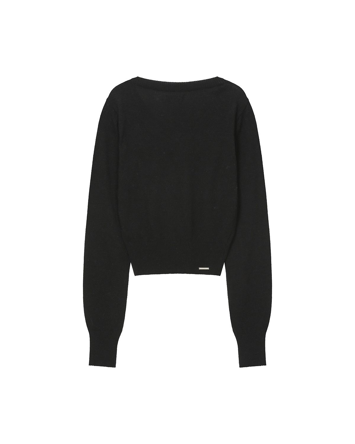 미세키서울(MISEKI SEOUL) Vneck slit button knit BLACK