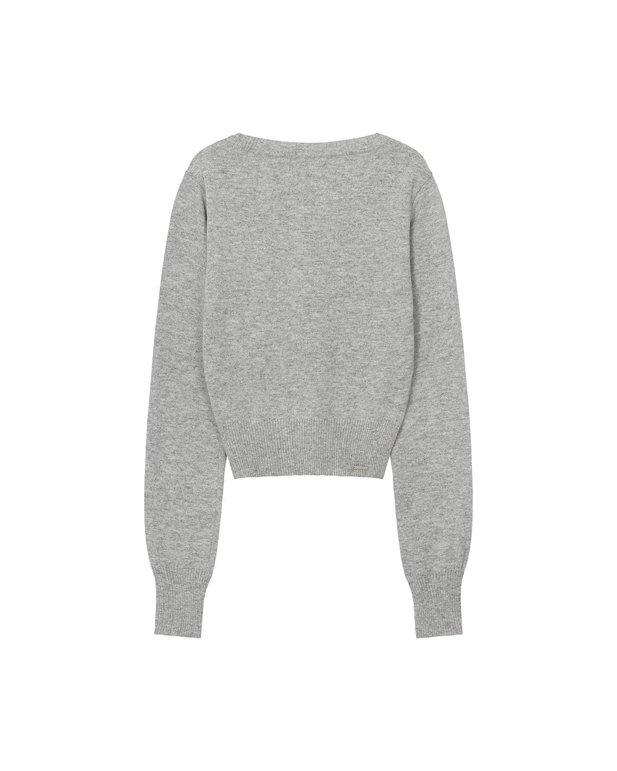 미세키서울(MISEKI SEOUL) Vneck slit button knit GREY