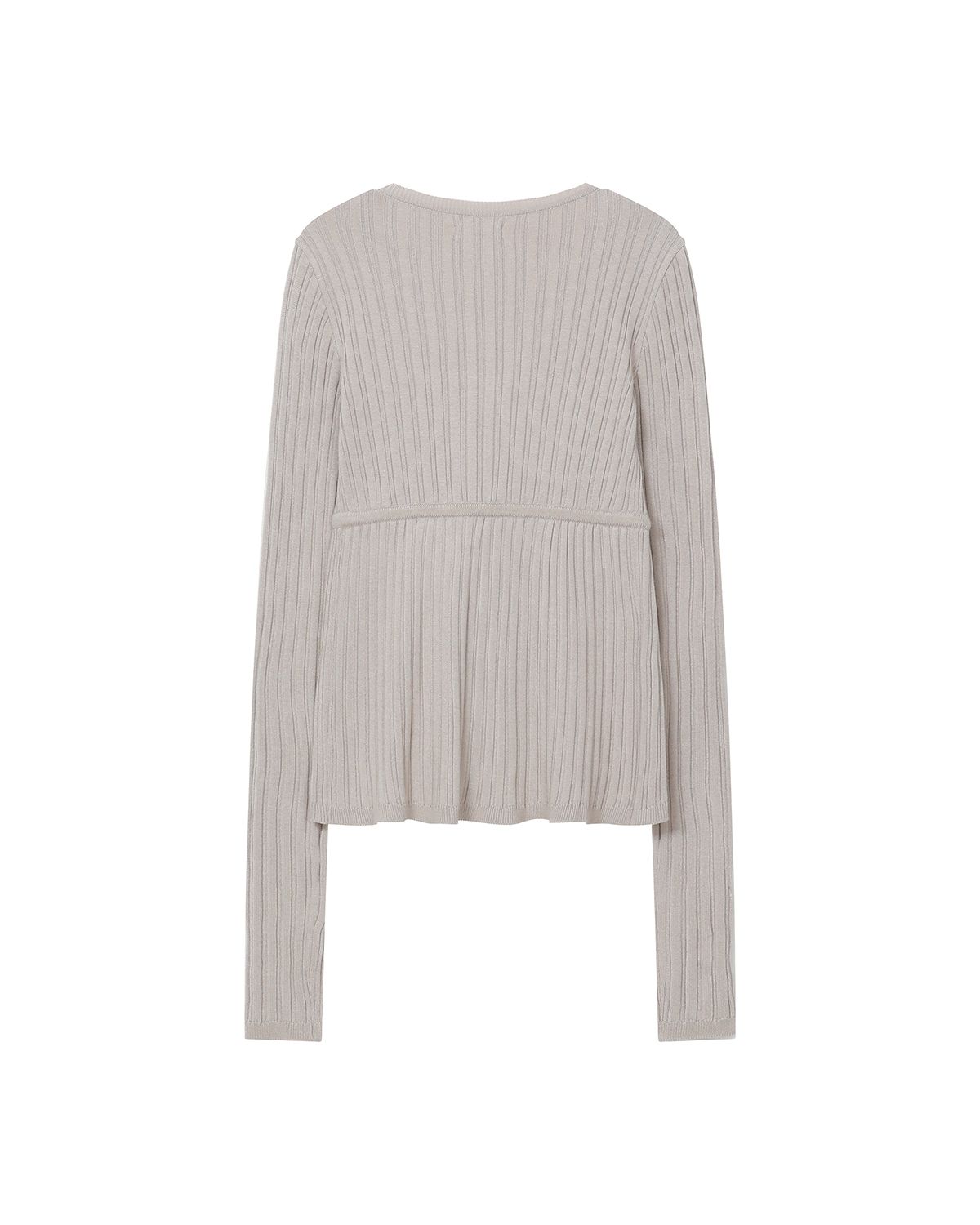 미세키서울(MISEKI SEOUL) Ribbed layered cardigan knit SAND BEIGE