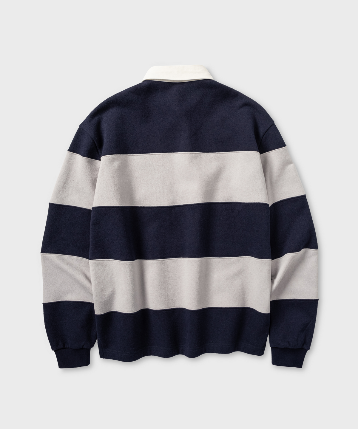넌블랭크(NONBLANK) 부클 럭비 티셔츠_NAVY
