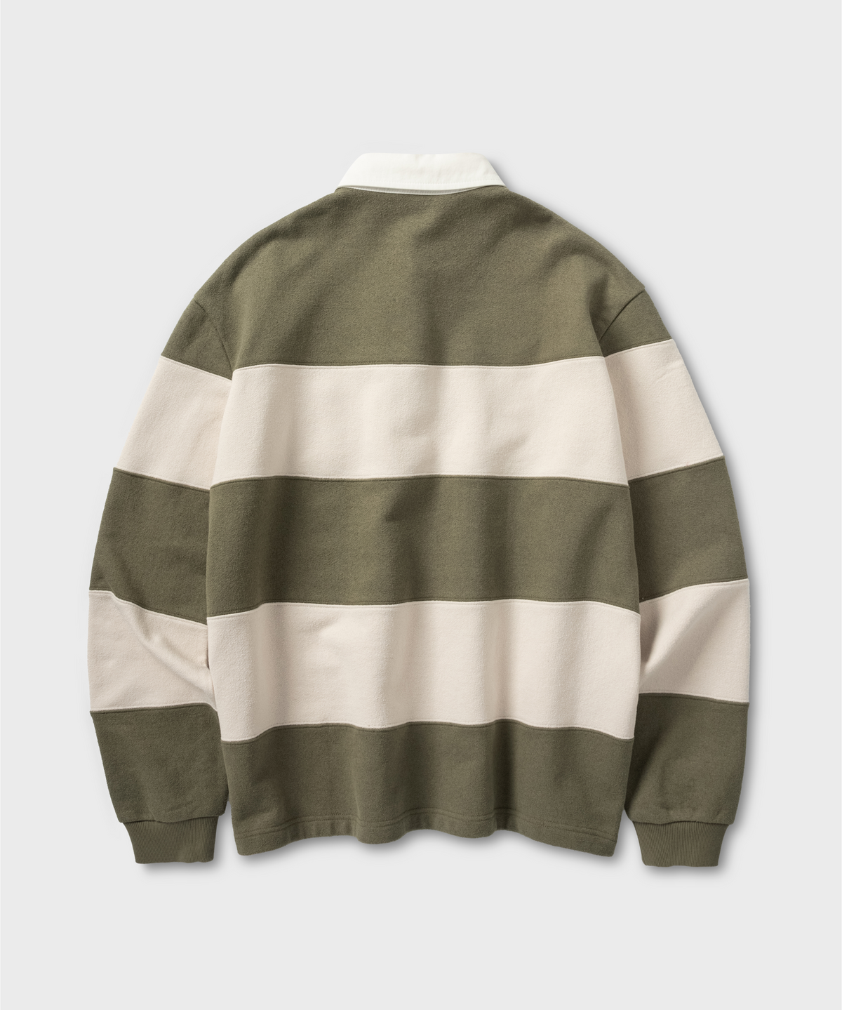 넌블랭크(NONBLANK) 부클 럭비 티셔츠_KHAKI