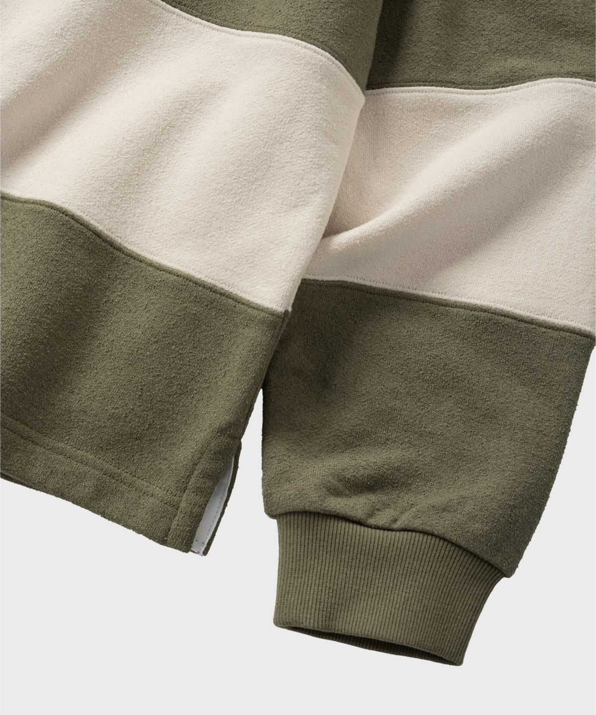 넌블랭크(NONBLANK) 부클 럭비 티셔츠_KHAKI