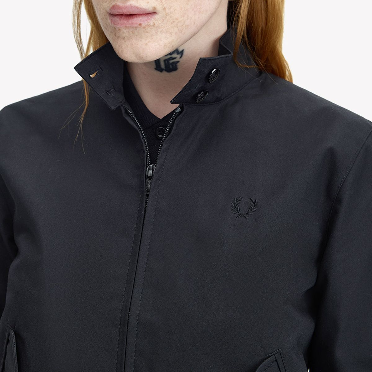 프레드페리(FRED PERRY) [Made In England] 클래식 해링턴 재킷 - 블랙 AFPF2517412-102
