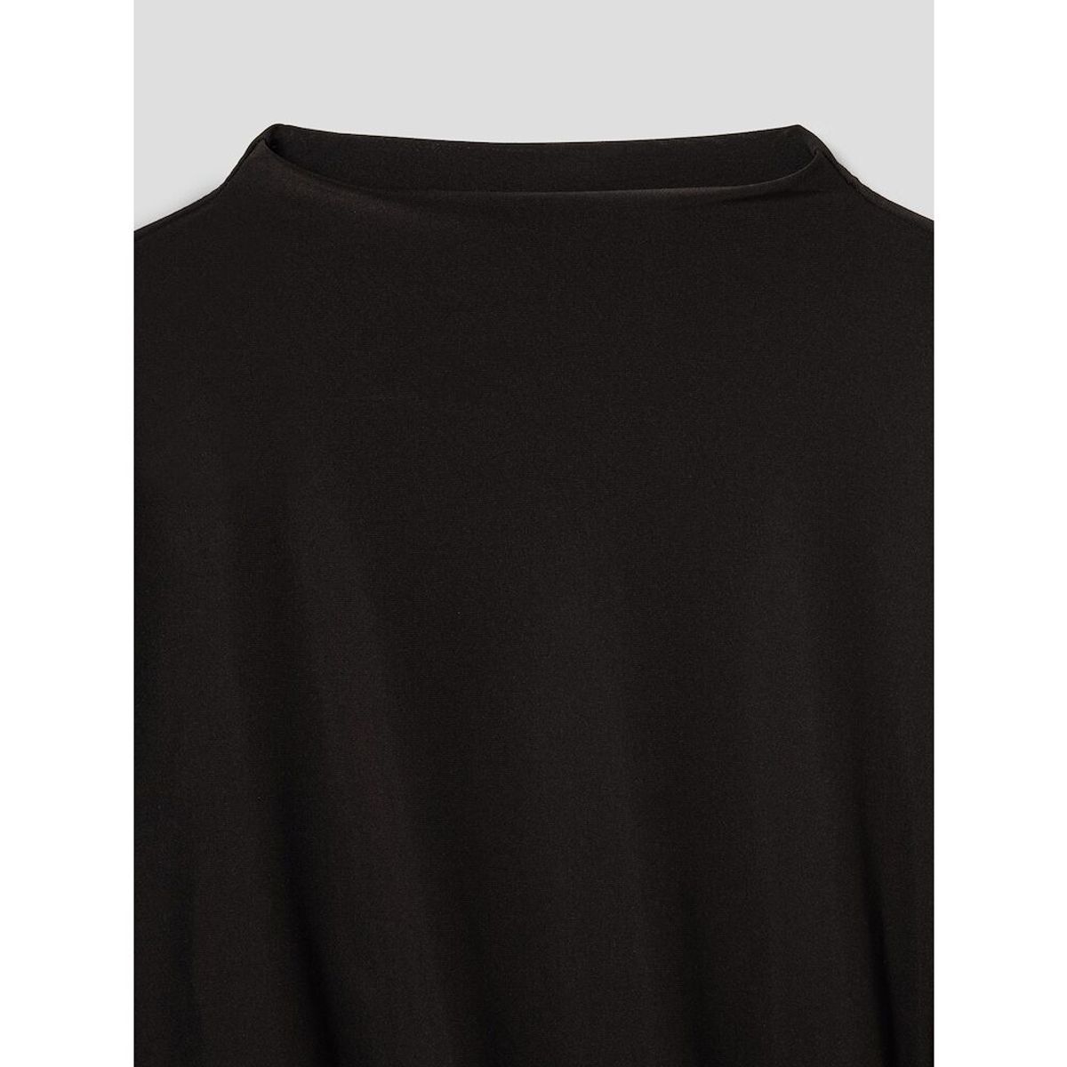 앙개(ANGGAE) Light Jersey Slim Shirring Top  Brown