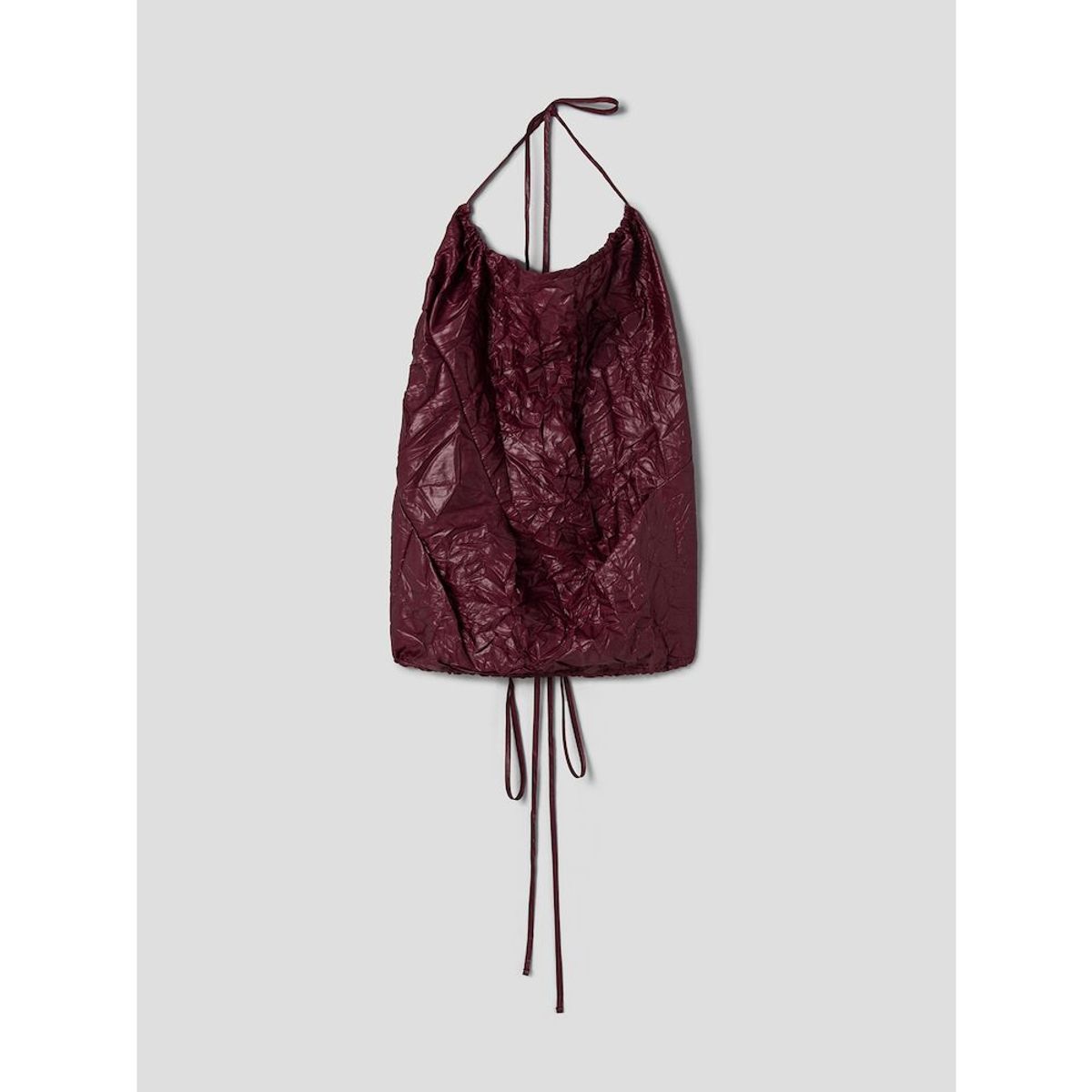 앙개(ANGGAE) Gelato Wrinkle Halter Blouse  Red