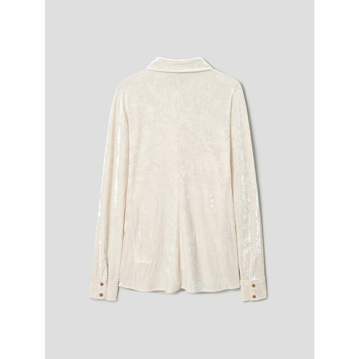 앙개(ANGGAE) Washed Velvet Long Shirts  Ivory