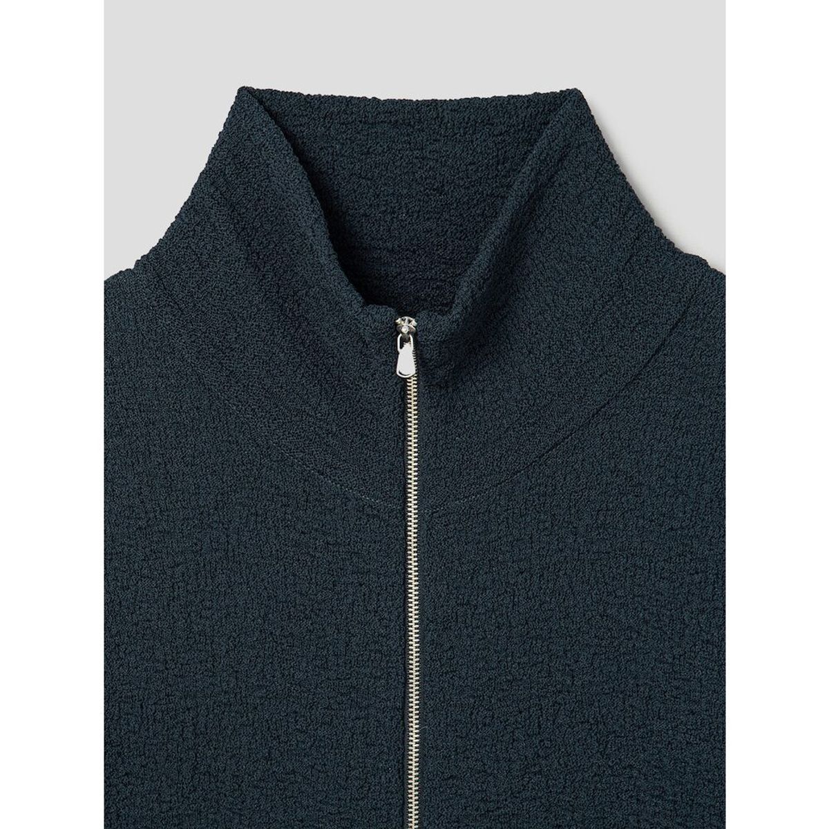 앙개(ANGGAE) Luffa Sheer Zip Up   Navy