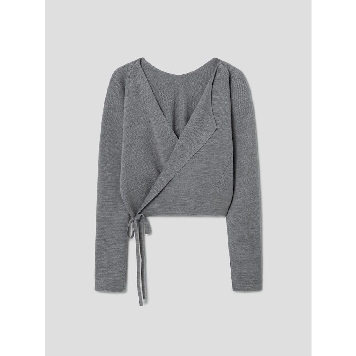 앙개(ANGGAE) Ballet Trainer Wrap Cardigan  Grey