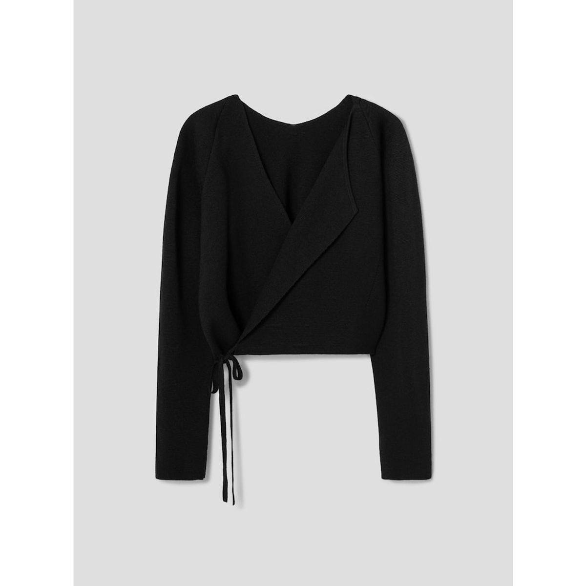 앙개(ANGGAE) Ballet Trainer Wrap Cardigan  Black