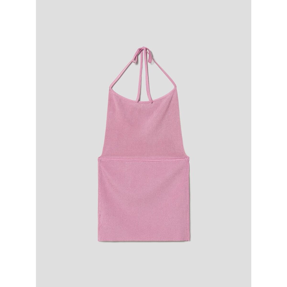 앙개(ANGGAE) Rayon Halterneck Knit Top  Pink