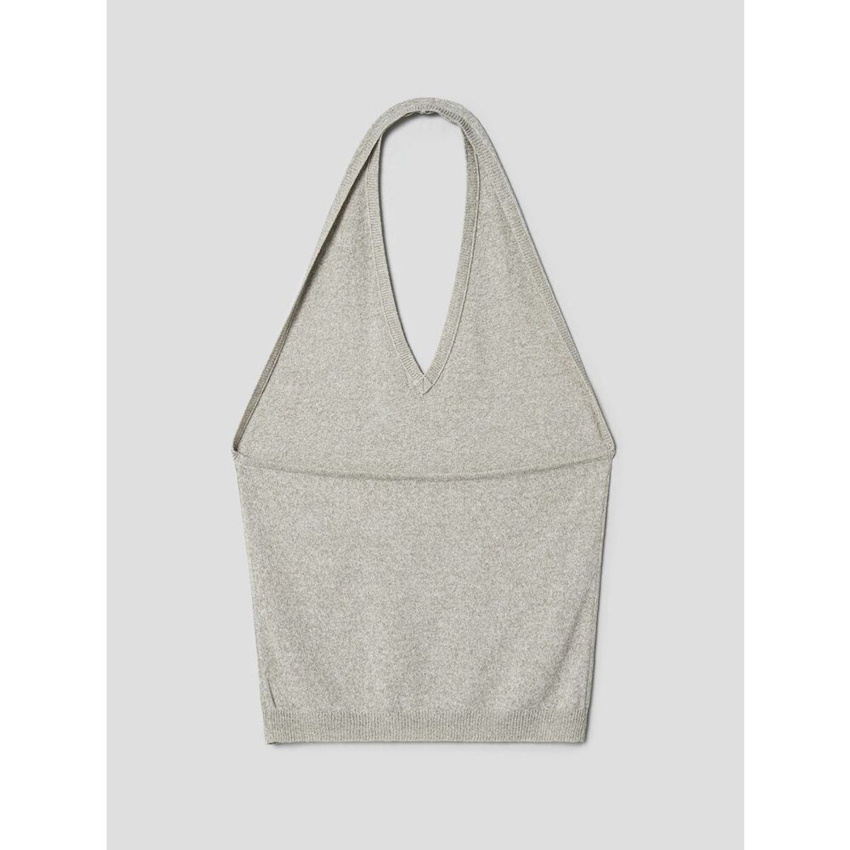 앙개(ANGGAE) Halterneck Knit Top  Khaki