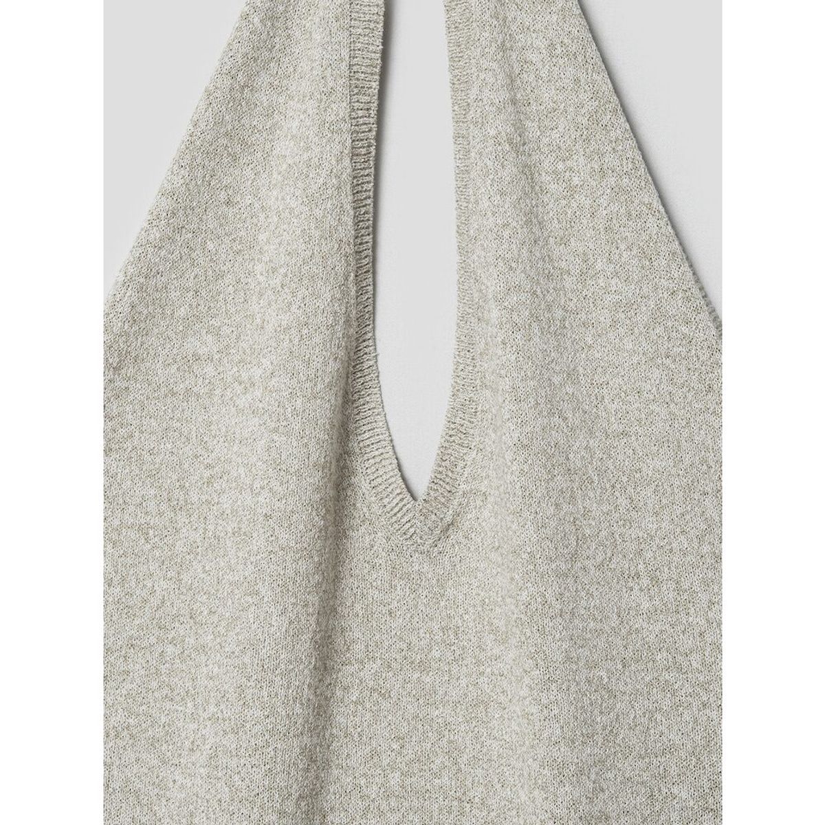 앙개(ANGGAE) Halterneck Knit Top  Khaki