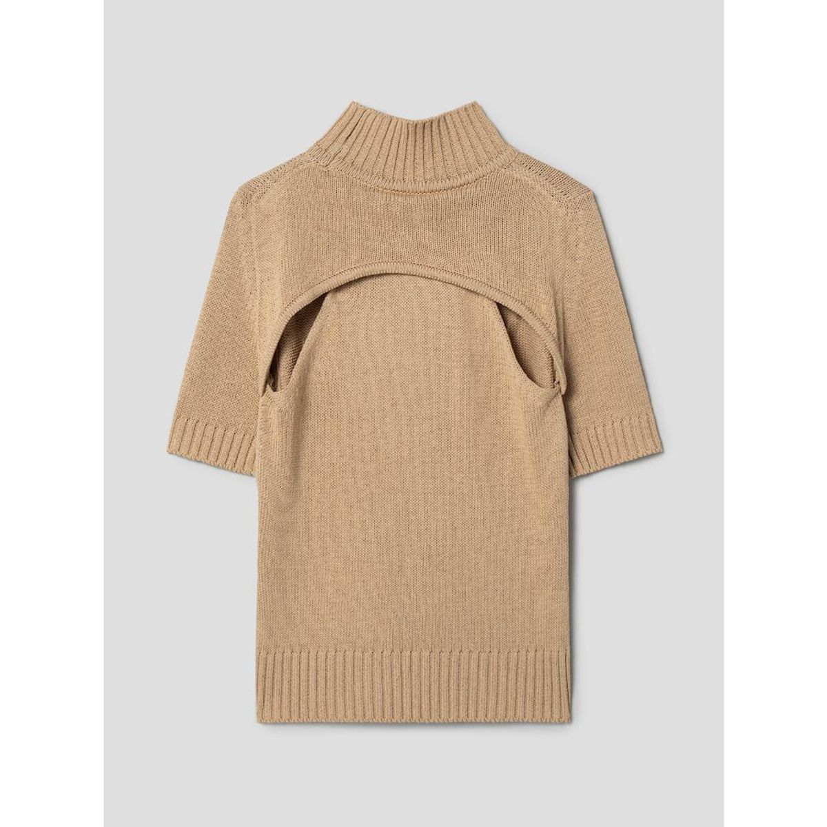 앙개(ANGGAE) Back CutOut Pullover  Beige