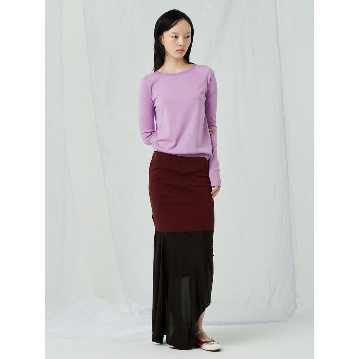 앙개(ANGGAE) Dancer Slit Pullover  Pink
