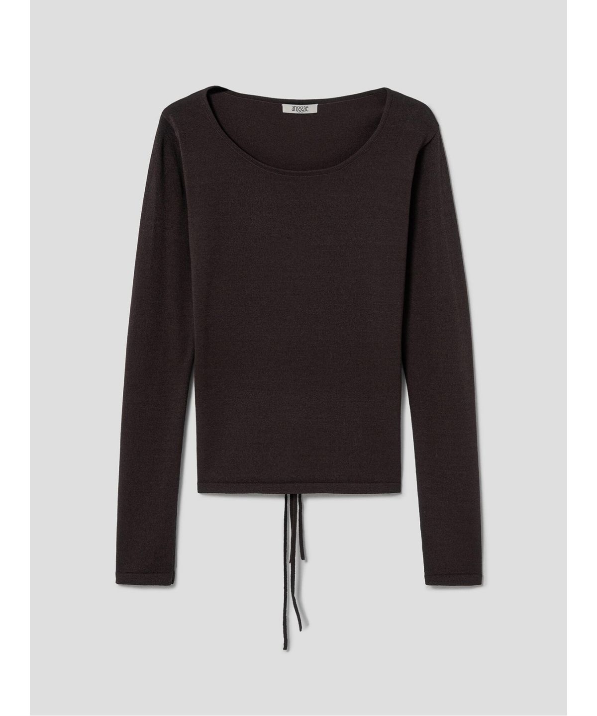 앙개(ANGGAE) Back Ribbon 2Way Pullover  Brown