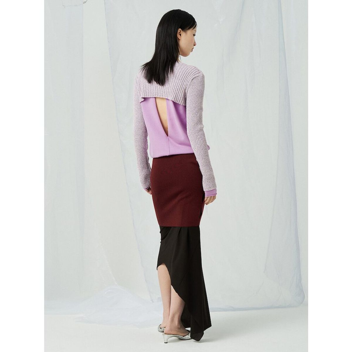 앙개(ANGGAE) Fruit Knit Bolero  Pink
