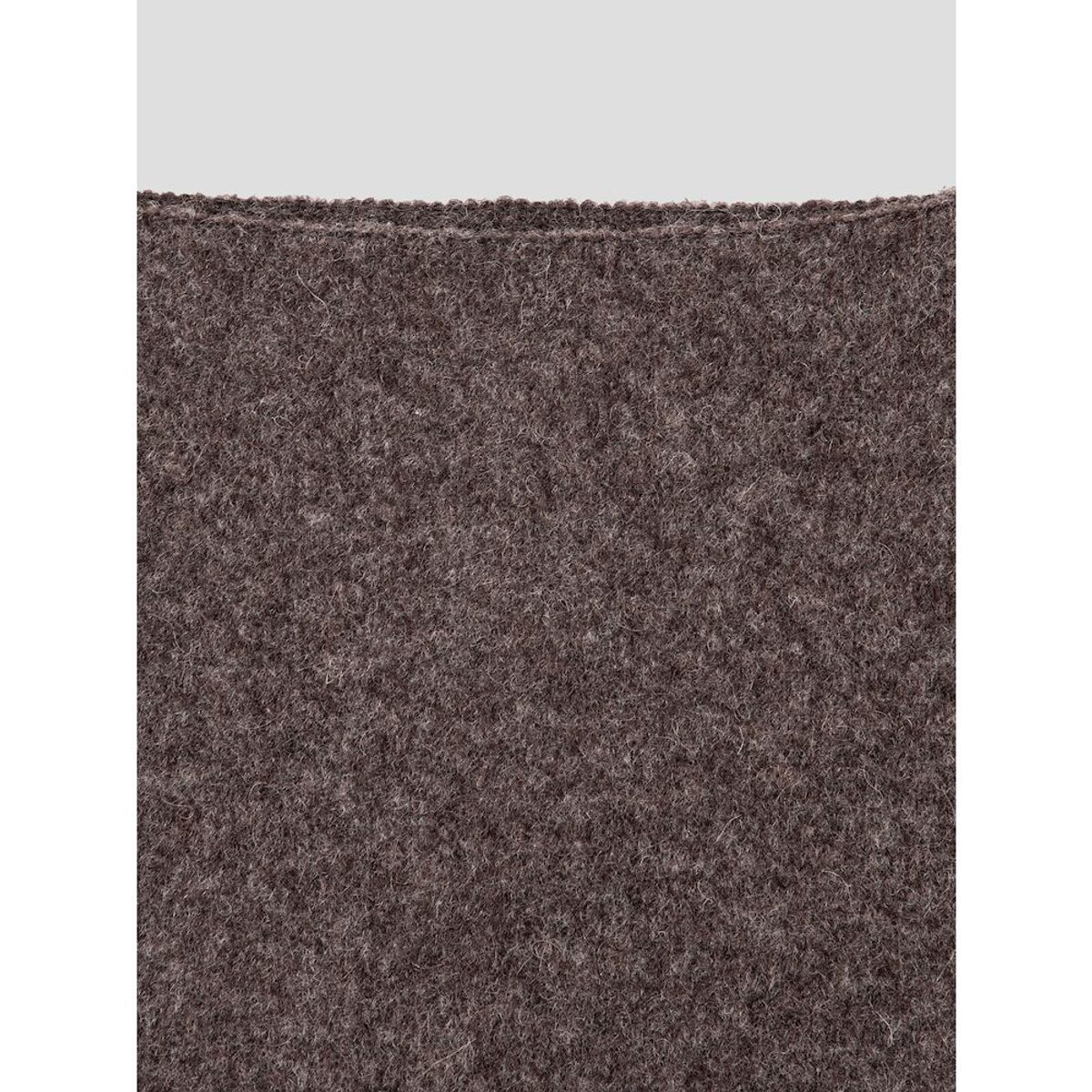 앙개(ANGGAE) Llama Blend Asymmetric Pullover  Brown
