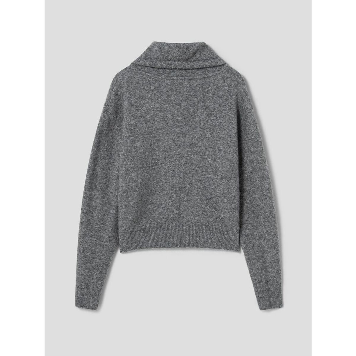 앙개(ANGGAE) Llama Blend 2Way String Neck Pullover  Grey