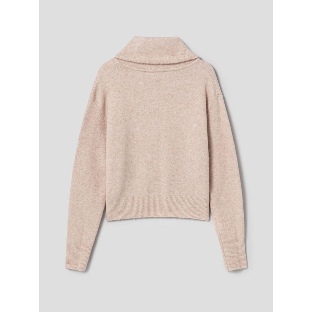 앙개(ANGGAE) Llama Blend 2Way String Neck Pullover  Beige