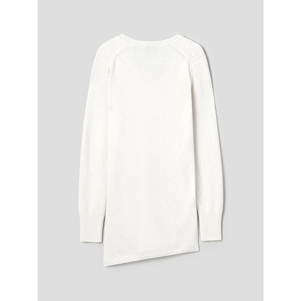 앙개(ANGGAE) U Neck Long Slit Pullover  White