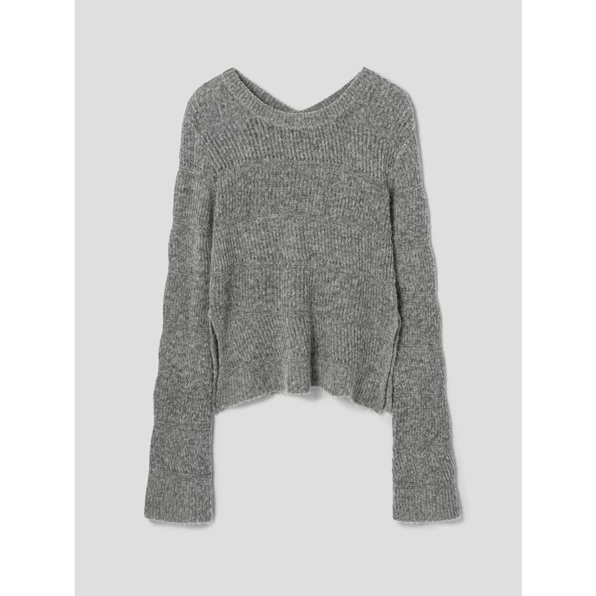 앙개(ANGGAE) Alpaca Blend Round Pullover  Grey