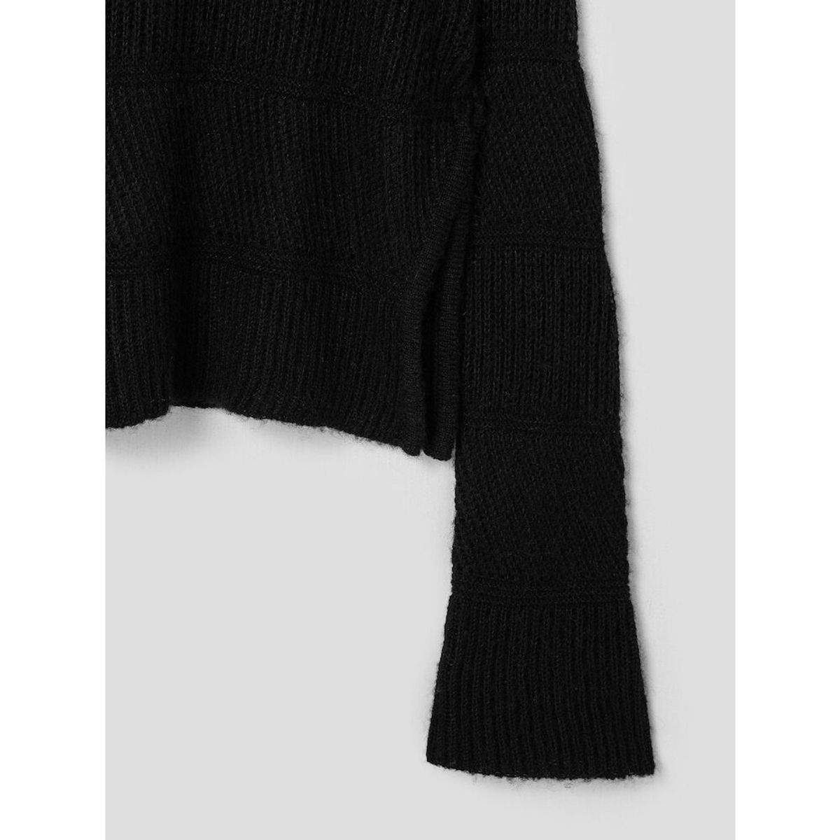 앙개(ANGGAE) Alpaca Blend Round Pullover  Black