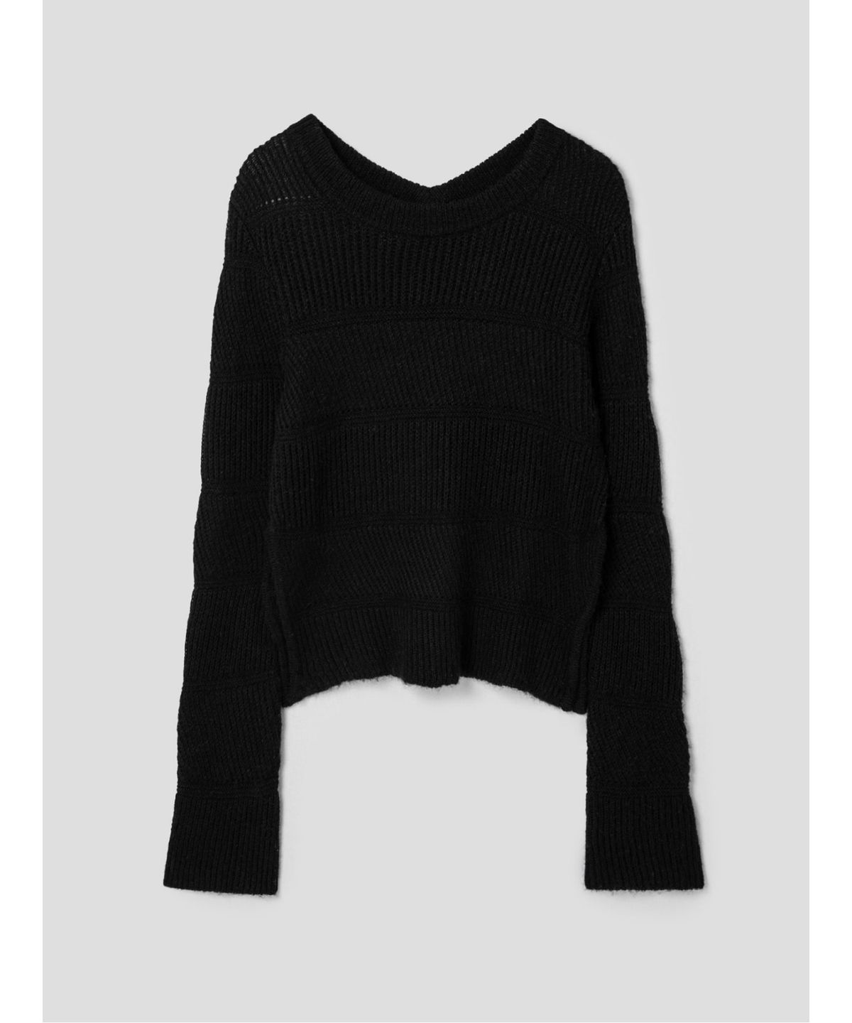 앙개(ANGGAE) Alpaca Blend Round Pullover  Black