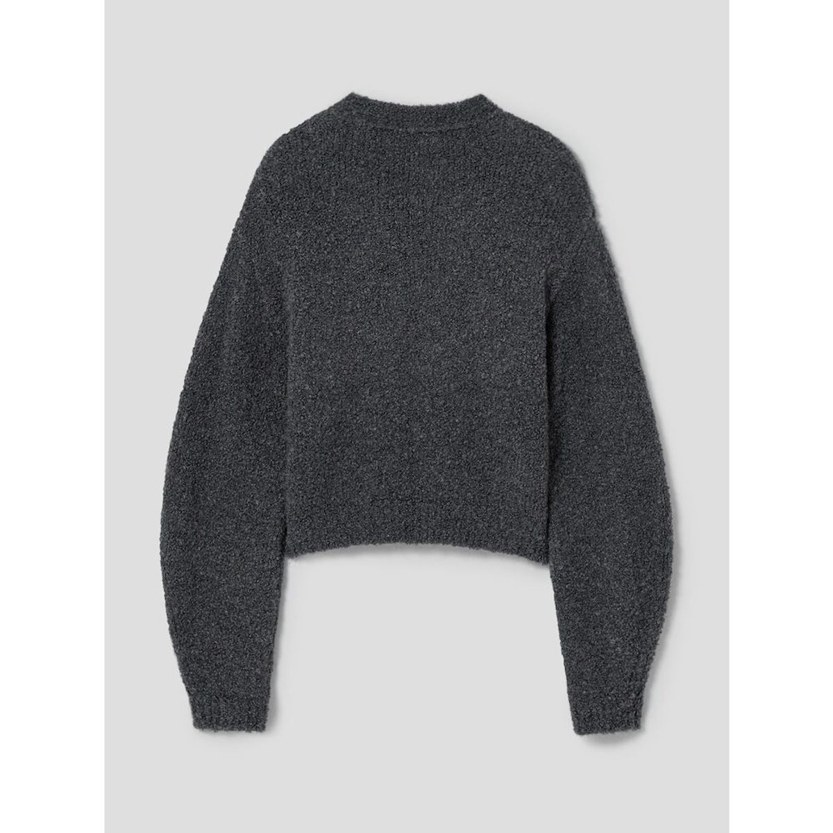 앙개(ANGGAE) Twisted Moss Pullover  Dark Grey