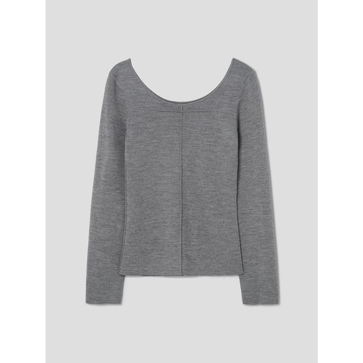 앙개(ANGGAE) Scooped Neck Pullover  Grey