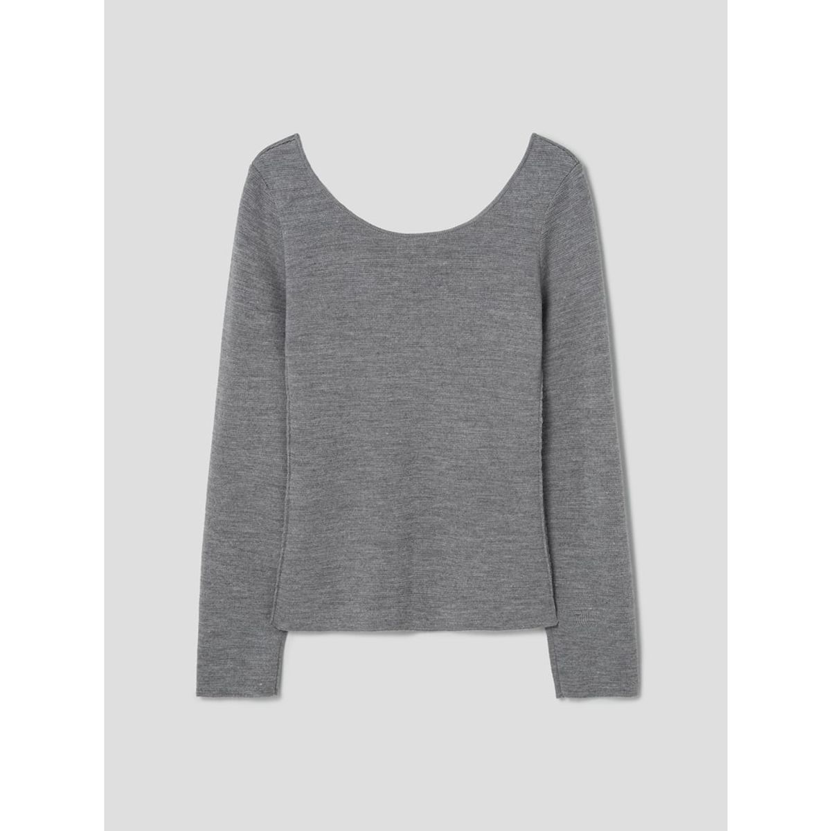 앙개(ANGGAE) Scooped Neck Pullover  Grey