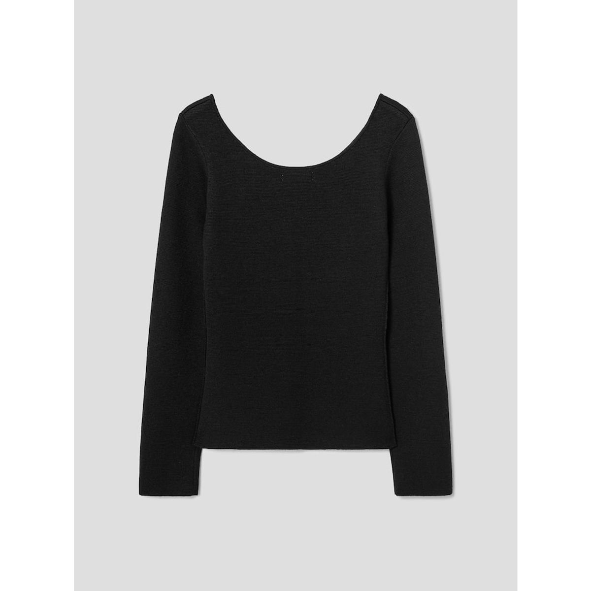 앙개(ANGGAE) Scooped Neck Pullover  Black
