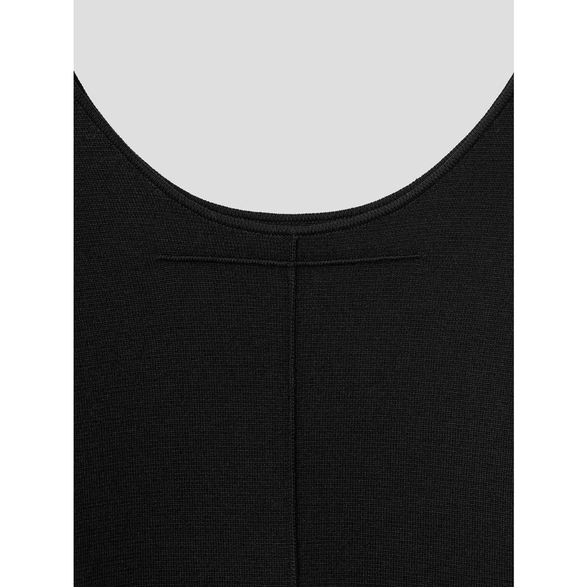 앙개(ANGGAE) Scooped Neck Pullover  Black