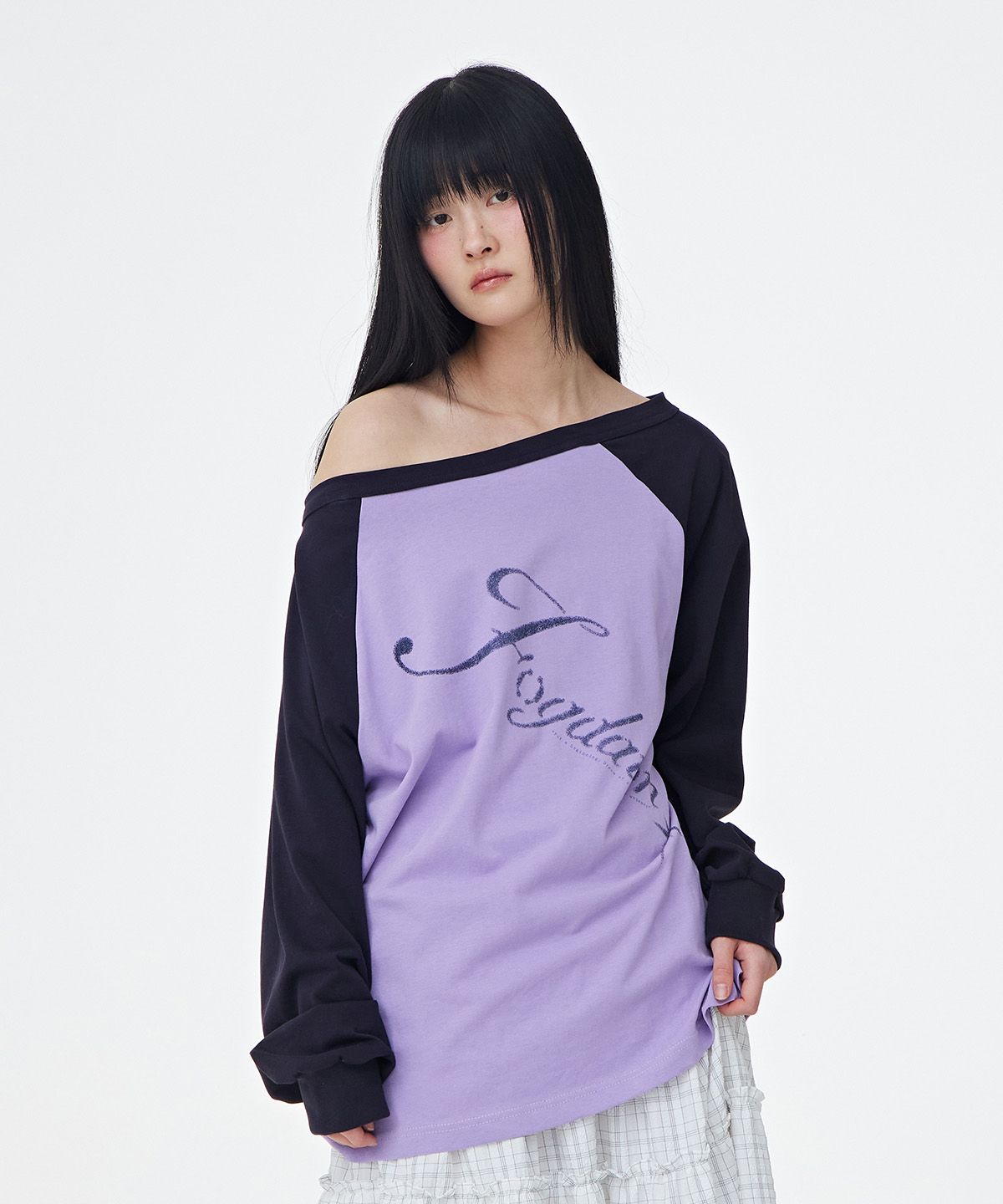 MUSINSA公式 | FOGDAWN Stardust Raglan Long Sleeve (lavender)