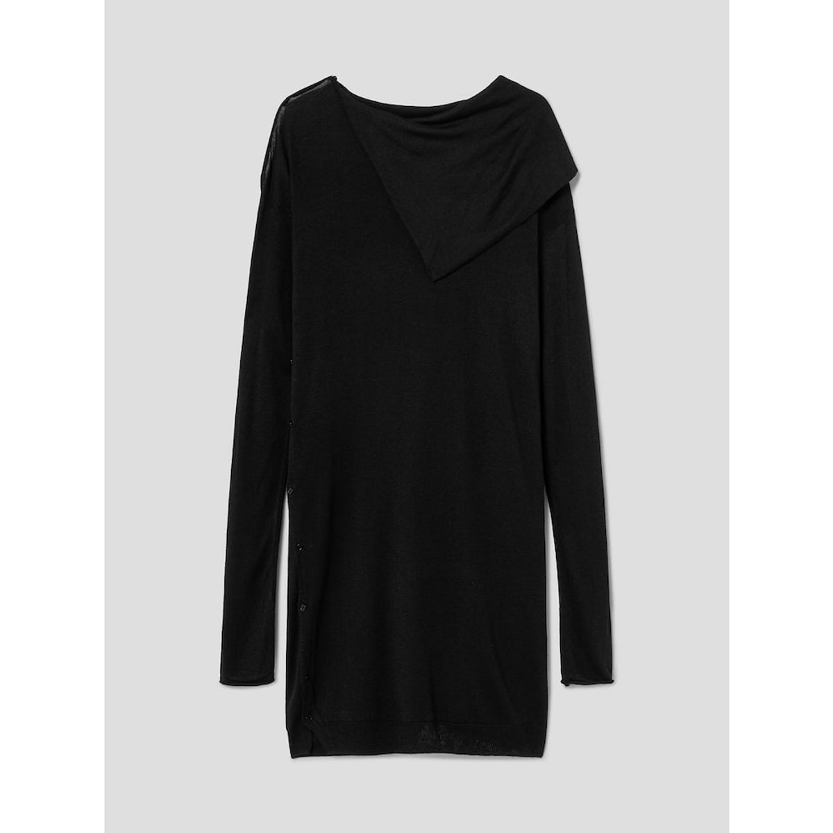 앙개(ANGGAE) Button Fluid Pullover  Black