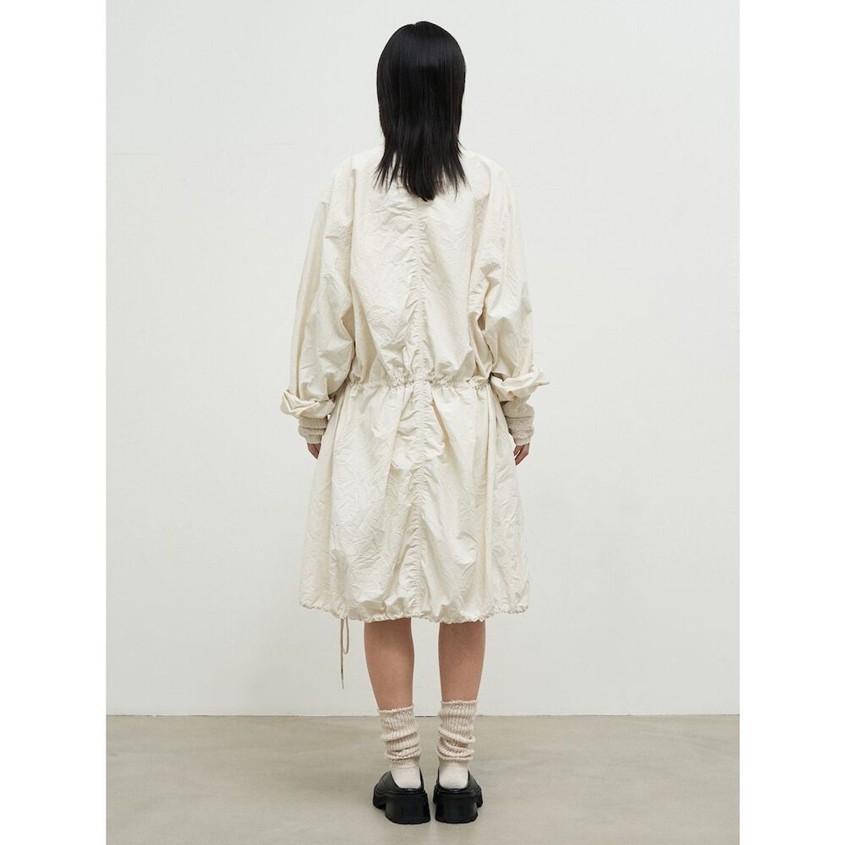 앙개(ANGGAE) Wonderer Wrinkle Trench Coat  Ivory
