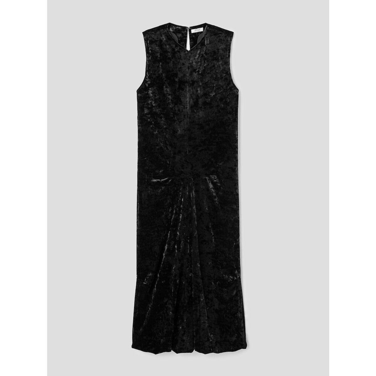 앙개(ANGGAE) Washed Velvet Long Dress  Black