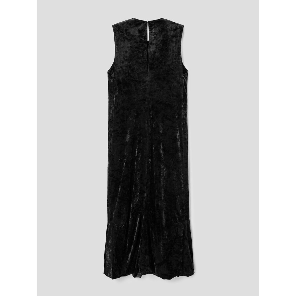 앙개(ANGGAE) Washed Velvet Long Dress  Black