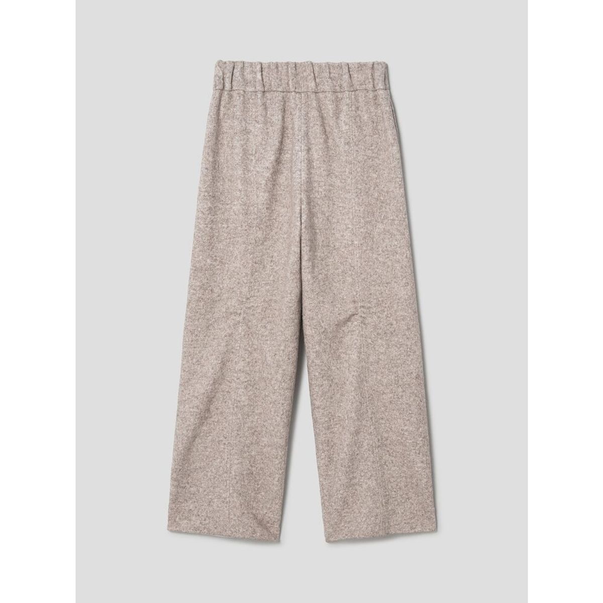 앙개(ANGGAE) Melange Wool Blend Curved Pants  Ivory