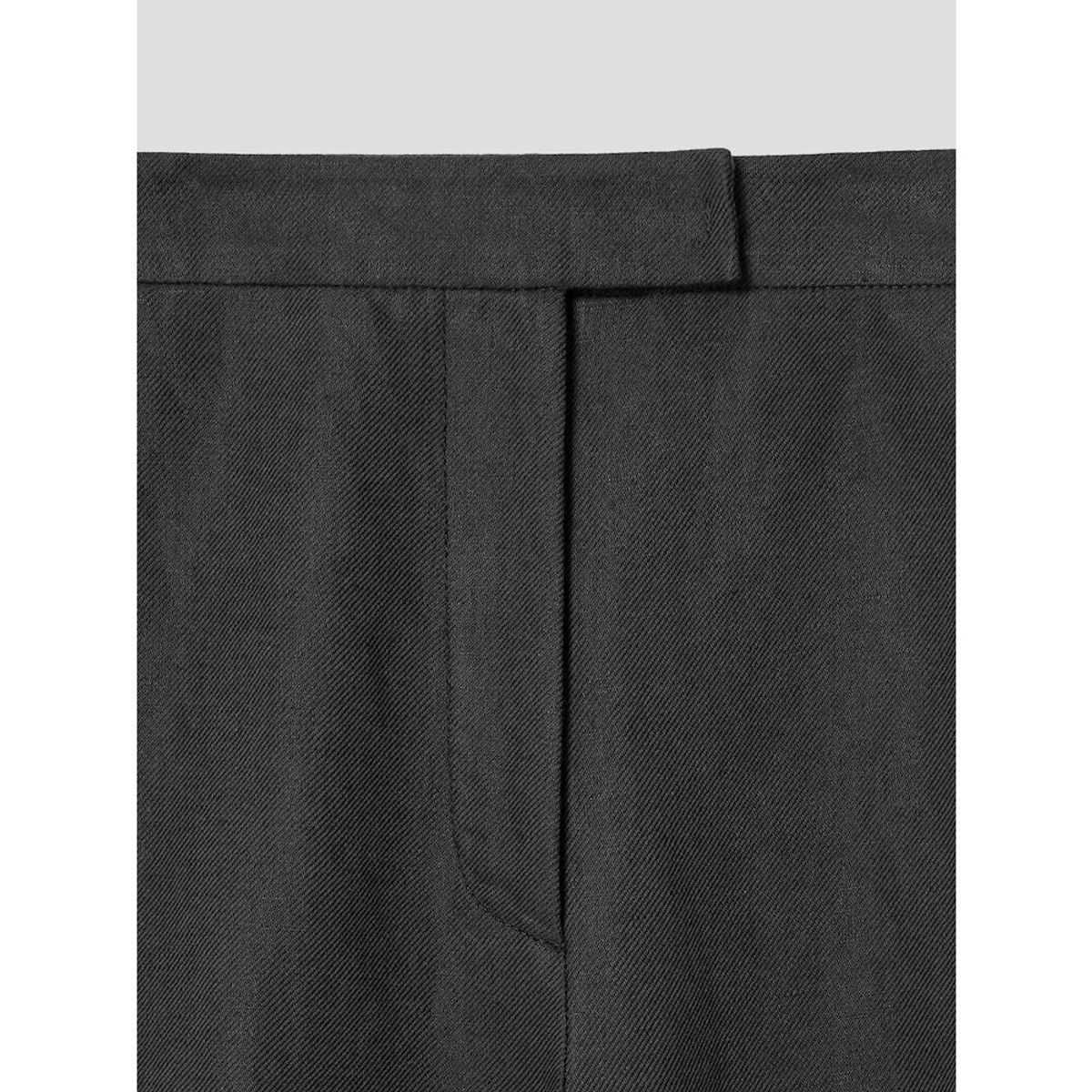 앙개(ANGGAE) Laundry Cotton Tuck Detail Pants   Dark Grey